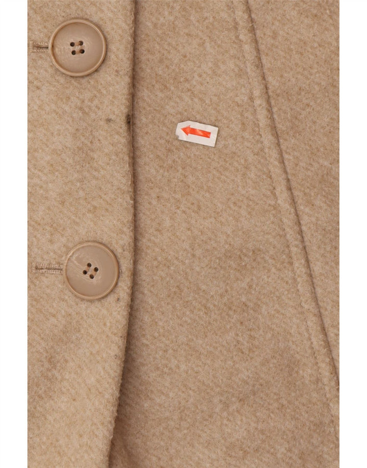 Oasis Womens Overcoat UK 6 XS Beige Polyester