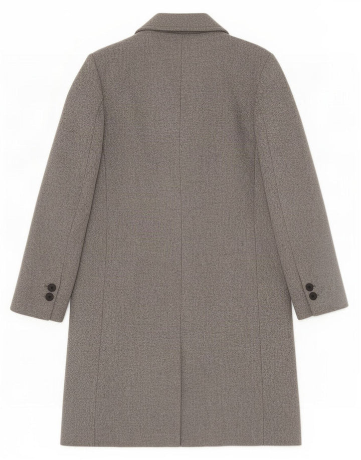 Zara Womens Overcoat UK 12 Medium Grey Wool