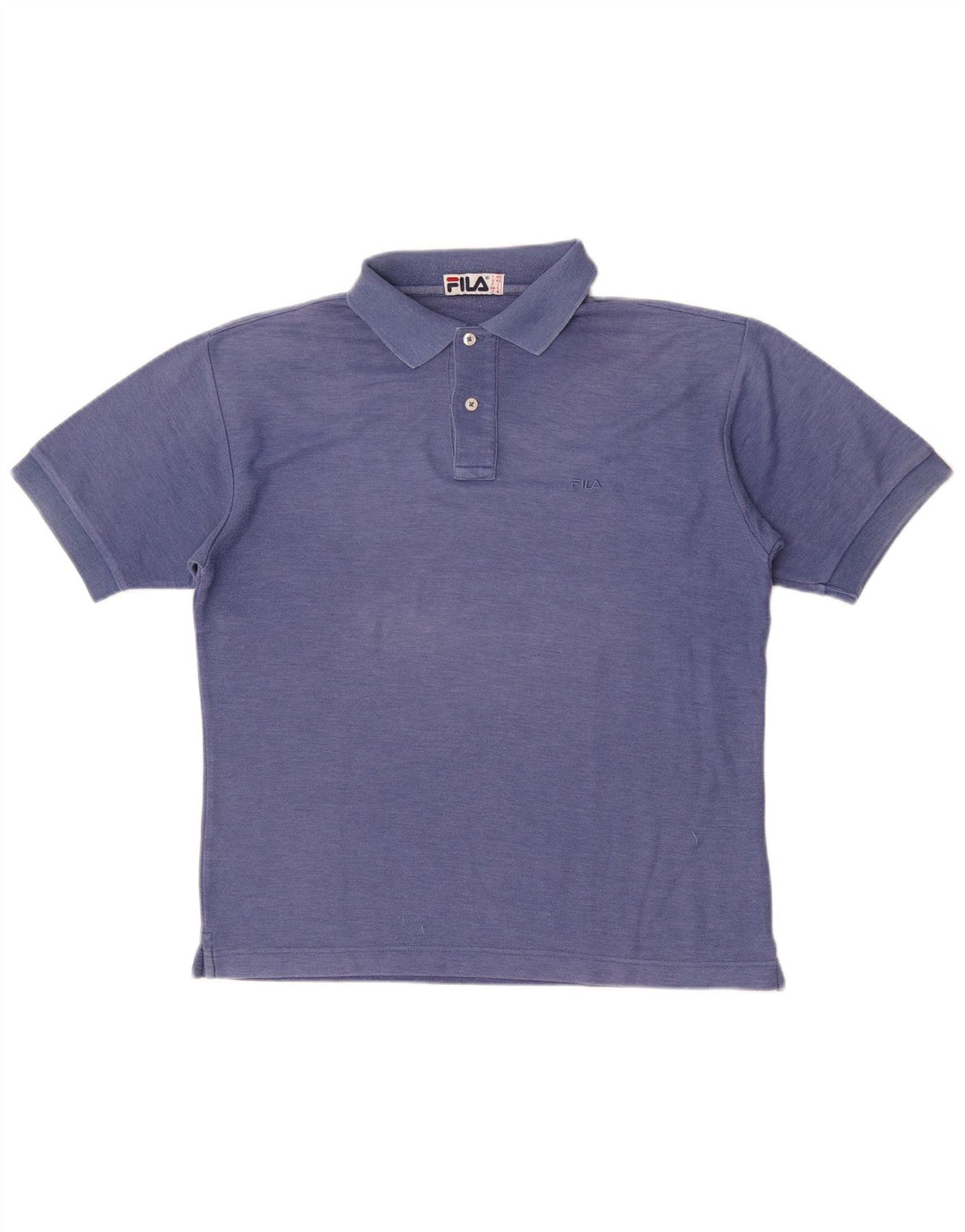 Fila Mens Polo Shirt Small Blue Cotton