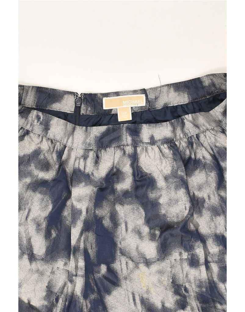 MICHAEL KORS Womens Mini Skirt UK 14 Medium W30 Navy Blue Spotted | Vintage Michael Kors | Thrift | Second-Hand Michael Kors | Used Clothing | Messina Hembry 