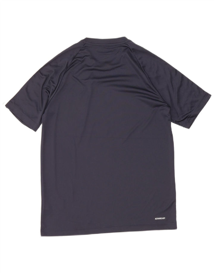 Adidas Mens T-Shirt Top Small Navy Blue Polyester