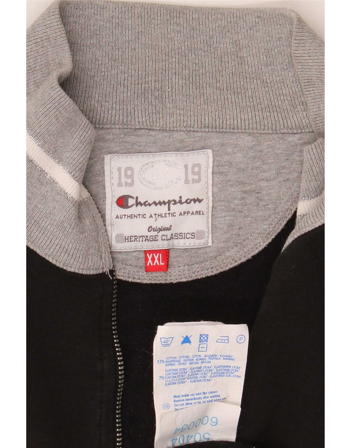Champion Womens Heritage Classics Tracksuit Top Jacket UK 20 2XL Black