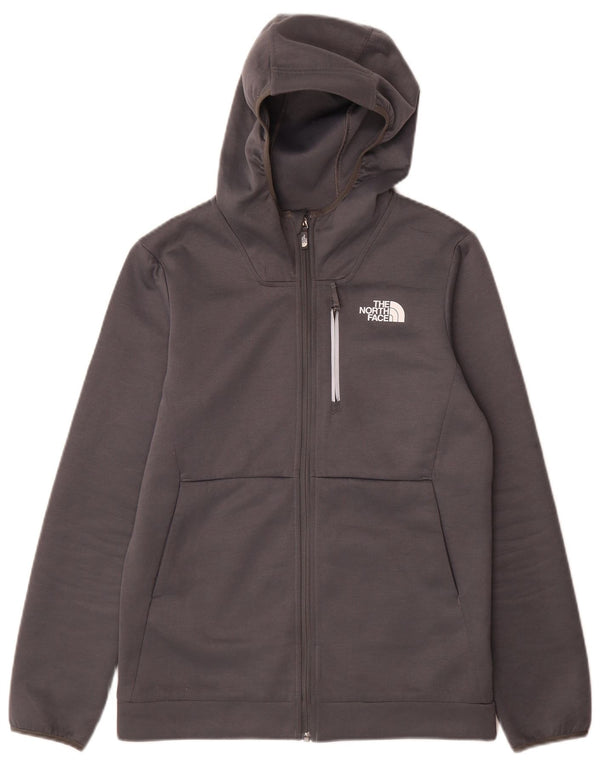 The North Face Boys Zip Hoodie Sweater 15-16 Years 2XL Grey Polyester