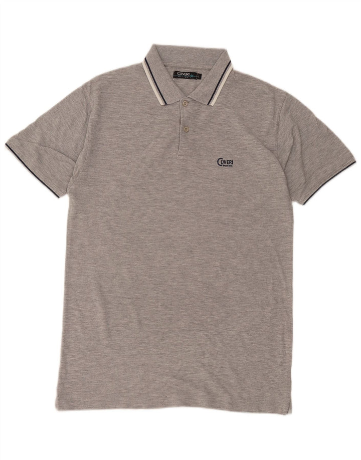 Coveri Mens Polo Shirt Large Grey Cotton