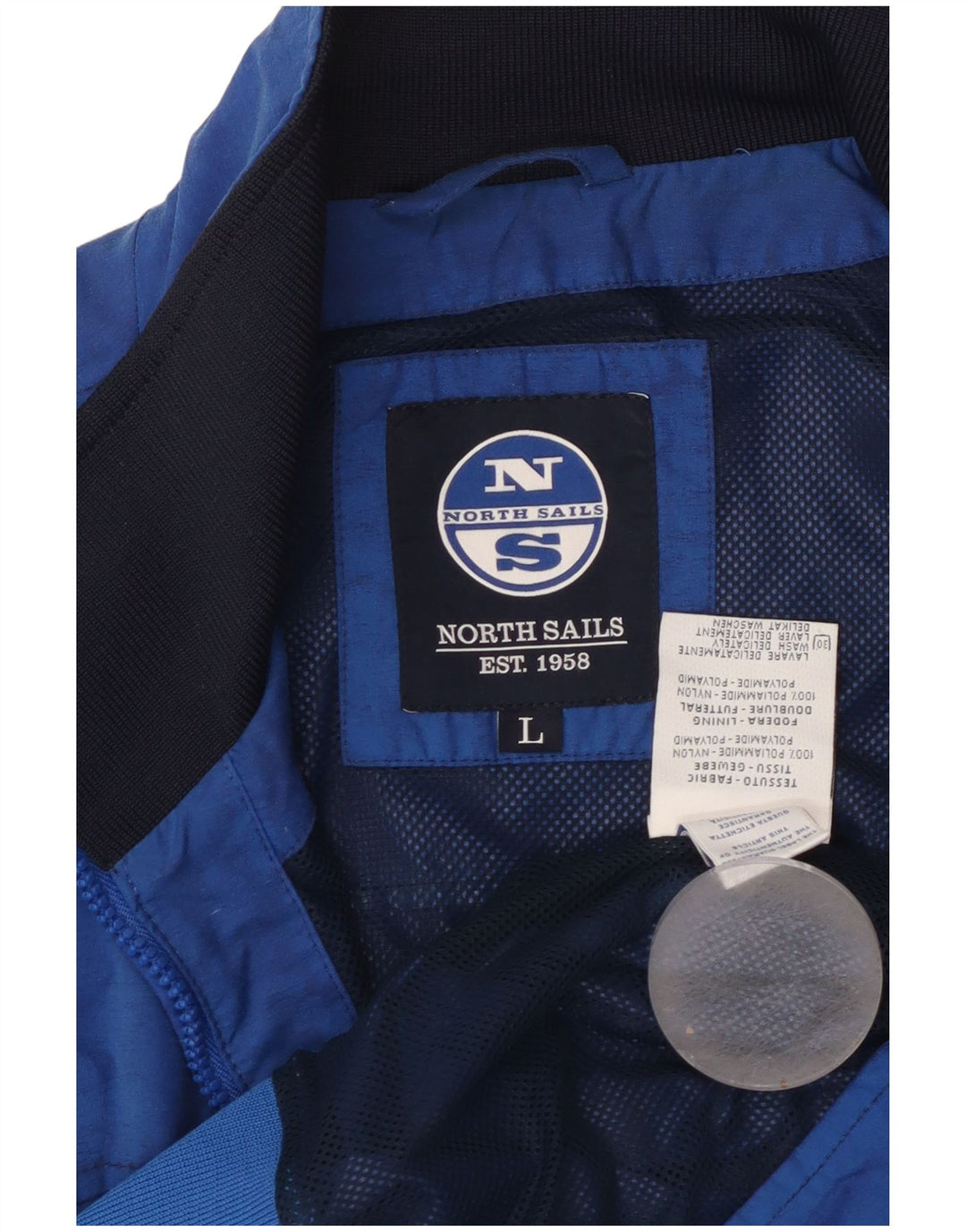 NORTH SAILS Mens Bomber Jacket UK 40 Large Blue Polyamide