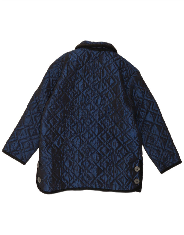 Giulia Galanti Womens Quilted Jacket UK 12 Medium Navy Blue