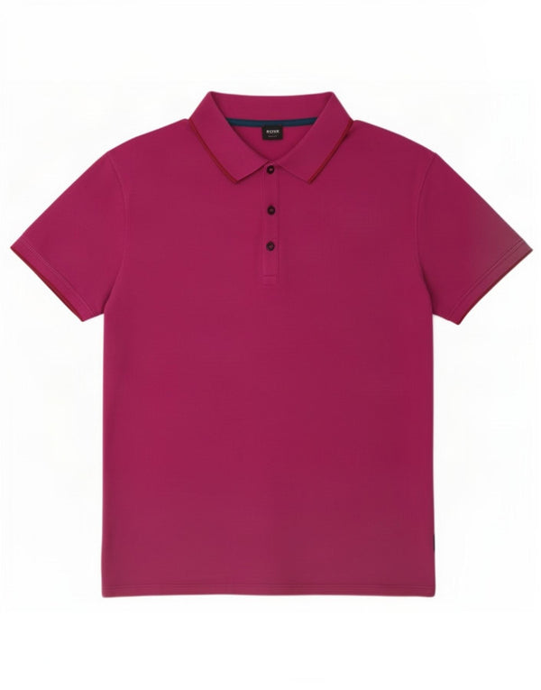 Hugo Boss Mens Slim Fit Polo Shirt 2XL Purple Cotton