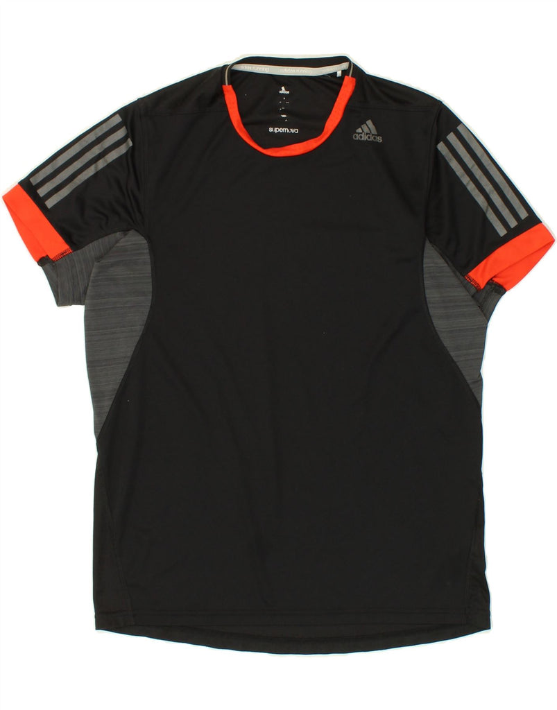 ADIDAS Mens Supernova T-Shirt Top Medium Black Colourblock Polyester | Vintage Adidas | Thrift | Second-Hand Adidas | Used Clothing | Messina Hembry 