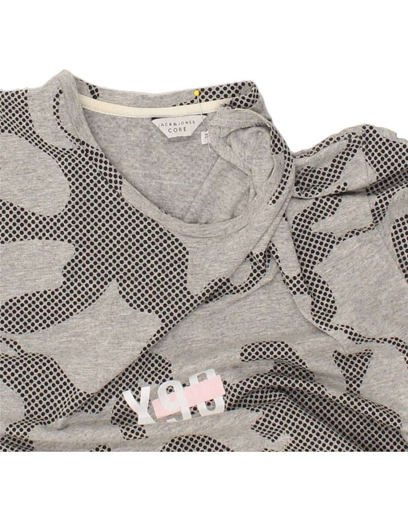 JACK & JONES Mens Graphic T-Shirt Top XL Grey Camouflage | Vintage Jack & Jones | Thrift | Second-Hand Jack & Jones | Used Clothing | Messina Hembry 