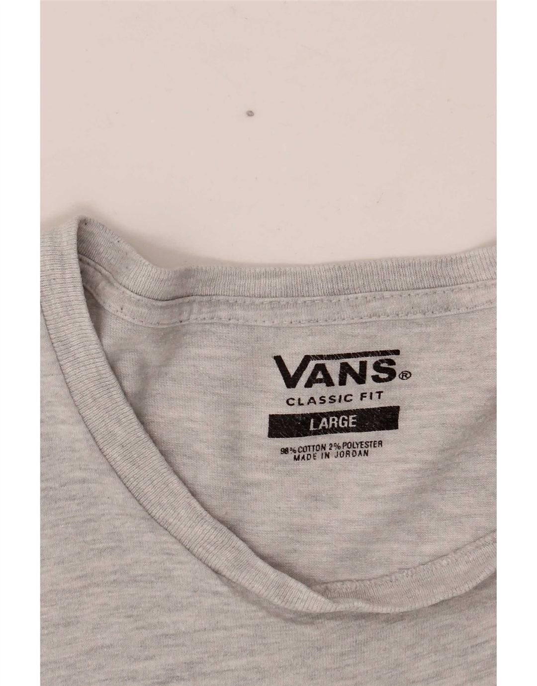 Vans Mens Classic Fit T-Shirt Top Large Grey Cotton