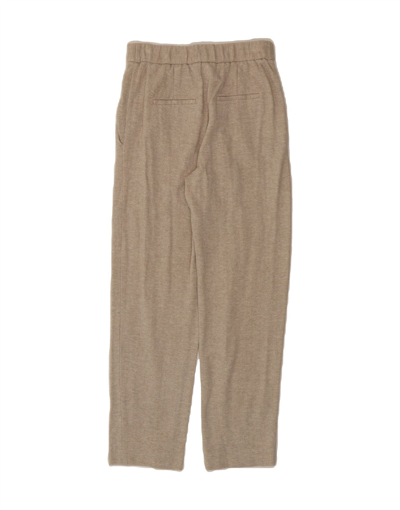 MASSIMO DUTTI Womens Chino Trousers EU 34 2XS W25 L28 Beige Herringbone Vintage Massimo Dutti and Second-Hand Massimo Dutti from Messina Hembry 