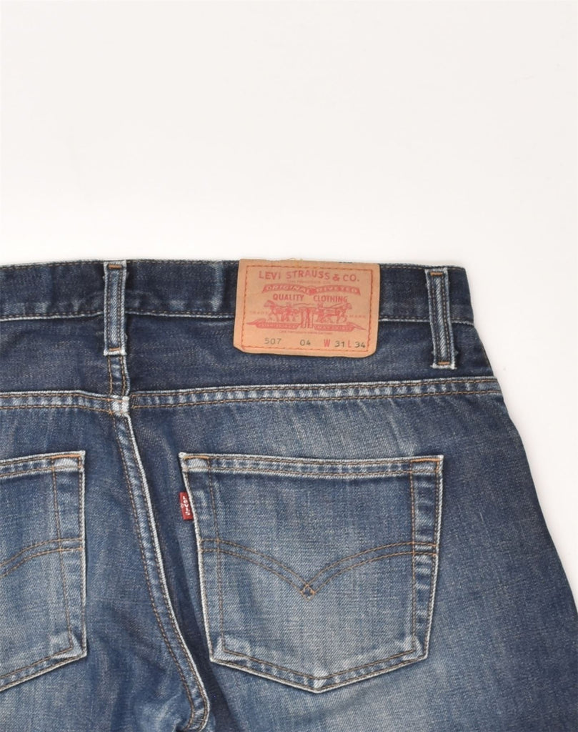 LEVI'S Mens 507 Straight Jeans W31 L29 Blue Cotton | Vintage Levi's | Thrift | Second-Hand Levi's | Used Clothing | Messina Hembry 