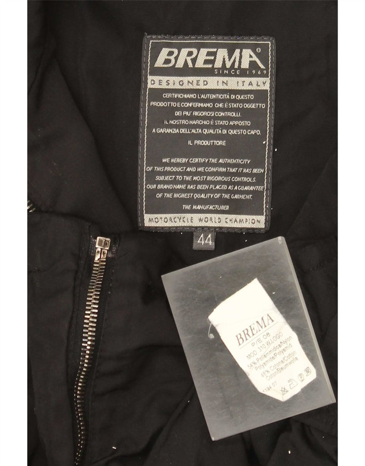 Brema Womens Graphic Utility Jacket IT 44 Medium Black Polyamide
