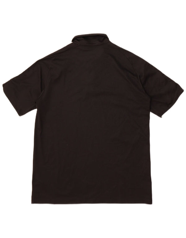 ADIDAS Mens Aeroready Regular Fit Polo Shirt Medium Black Polyester