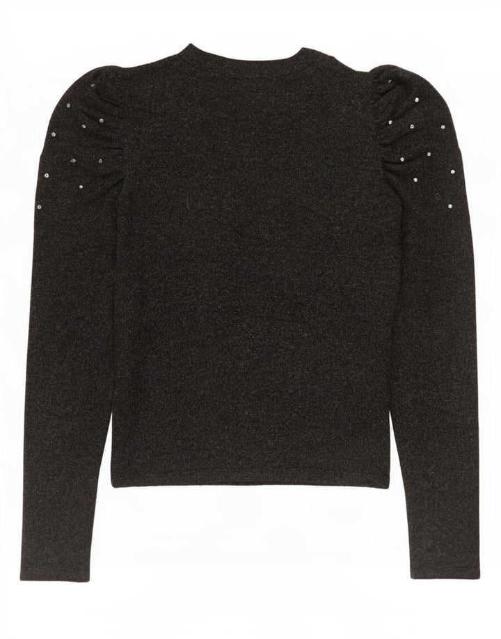Zara Womens Top Long Sleeve UK 10 Small Grey