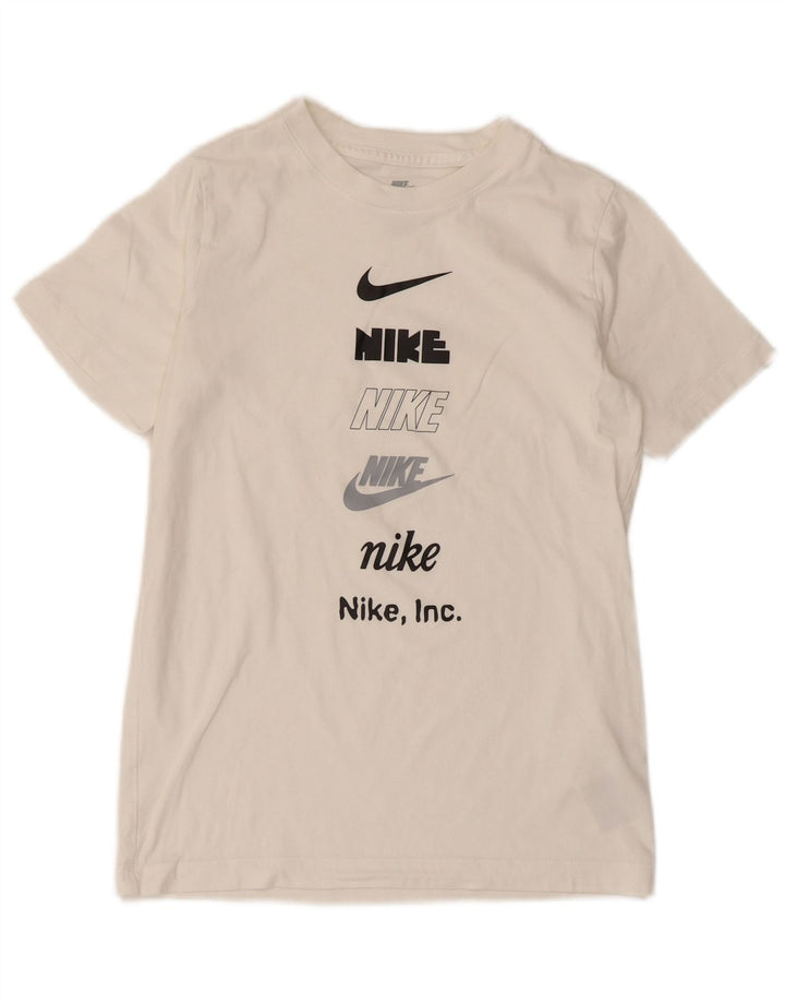 Nike Boys Graphic T-Shirt Top 10-11 Years Medium White Cotton