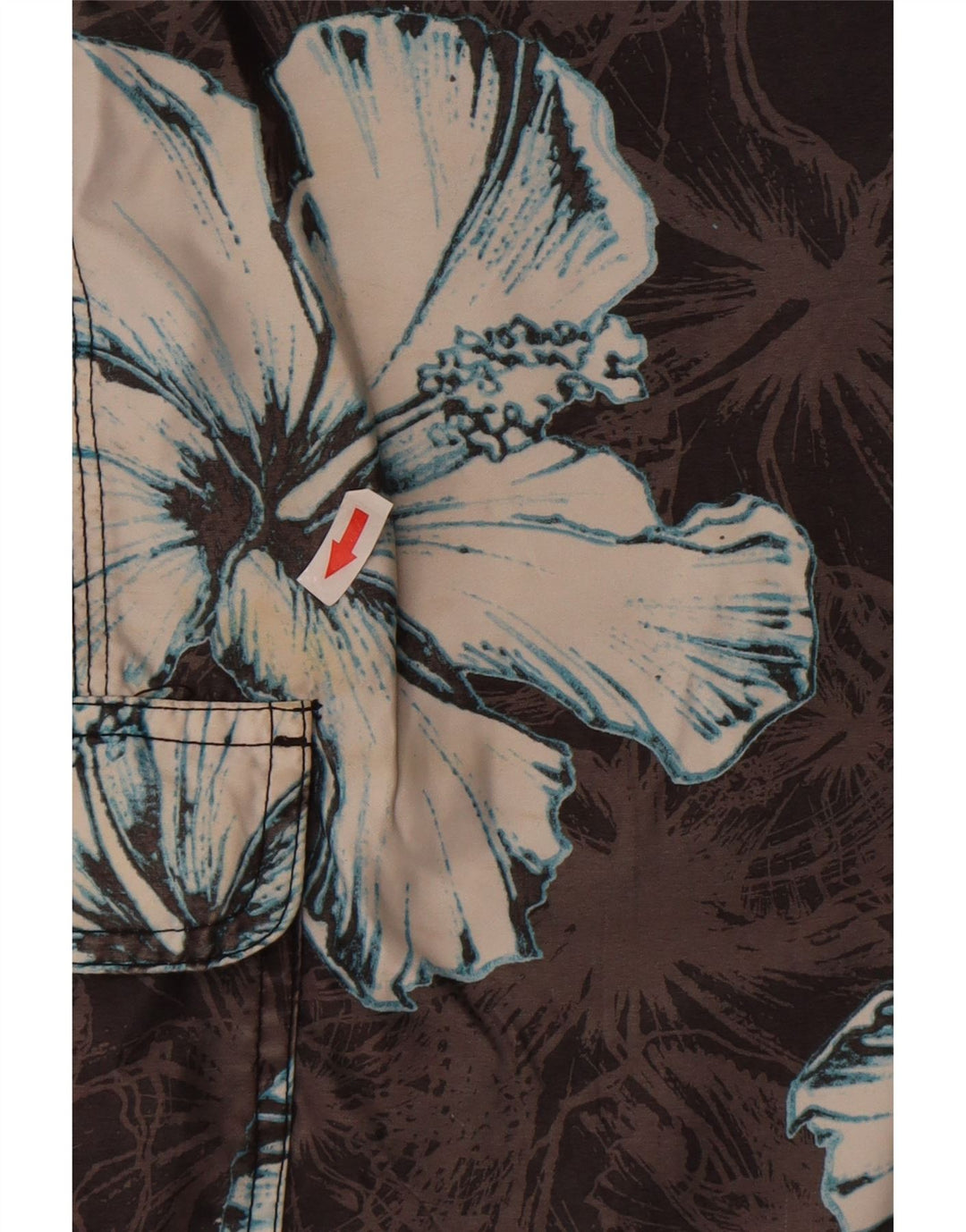 Hurley Mens Graphic Swimming Shorts Medium  Grey Floral Polyester