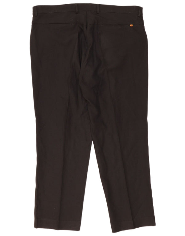 Farah Mens Straight Chino Trousers W44 L31 Black Polyester