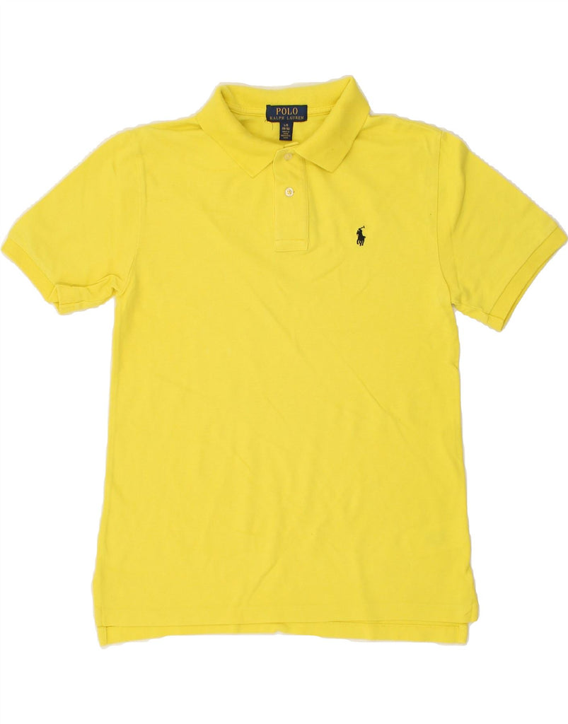 POLO RALPH LAUREN Boys Polo Shirt 14-15 Years Large Yellow Cotton | Vintage Polo Ralph Lauren | Thrift | Second-Hand Polo Ralph Lauren | Used Clothing | Messina Hembry 