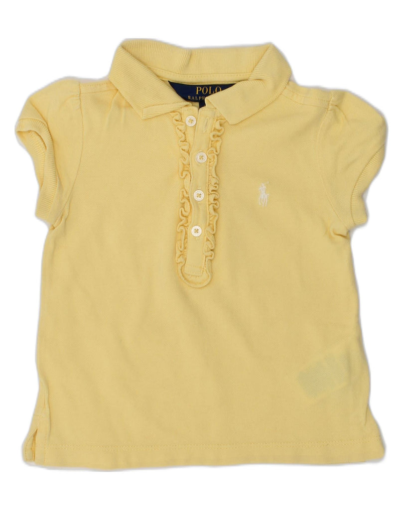 POLO RALPH LAUREN Baby Girls Polo Shirt 18-24 Months Yellow Cotton | Vintage Polo Ralph Lauren | Thrift | Second-Hand Polo Ralph Lauren | Used Clothing | Messina Hembry 