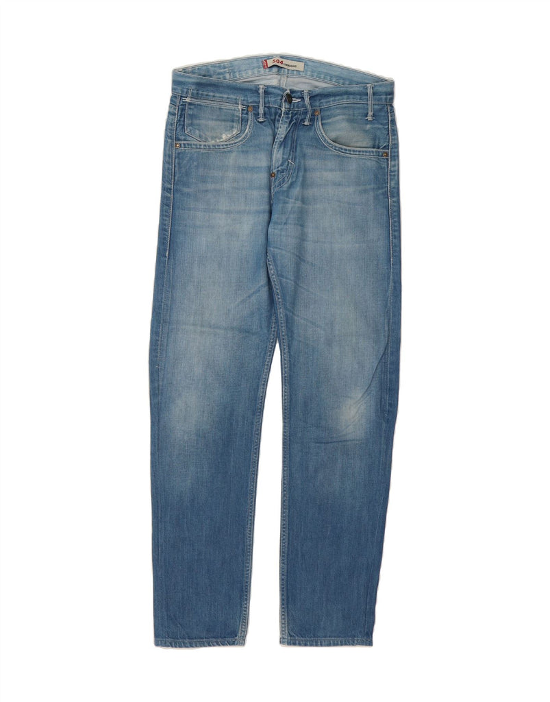 LEVI'S Mens 504 Straight Jeans W31 L34 Blue Cotton Vintage Levi's and Second-Hand Levi's from Messina Hembry 