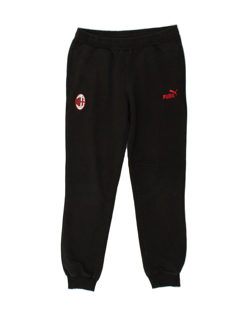 PUMA Boys AC Milan Graphic Tracksuit Trousers Joggers 11-12 Years Black | Vintage Puma | Thrift | Second-Hand Puma | Used Clothing | Messina Hembry 