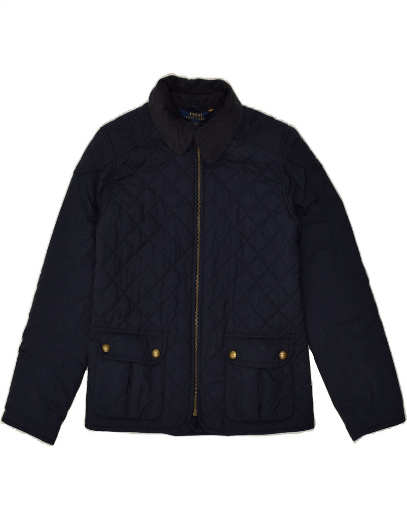 POLO RALPH LAUREN Girls Quilted Jacket 12-13 Years Large Navy Blue | Vintage Polo Ralph Lauren | Thrift | Second-Hand Polo Ralph Lauren | Used Clothing | Messina Hembry 
