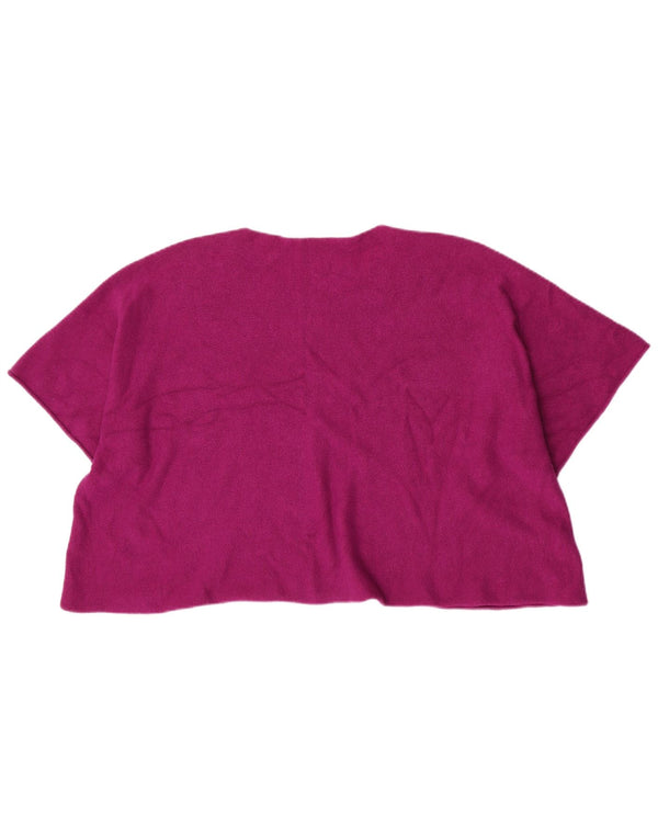Vintage Womens Short Sleeve Boat Neck Jumper Sweater UK 16 Large Purple