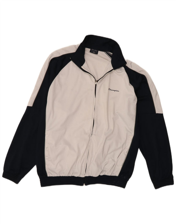 Champion Mens Regular Fit Tracksuit Top Jacket 2XL White Colourblock