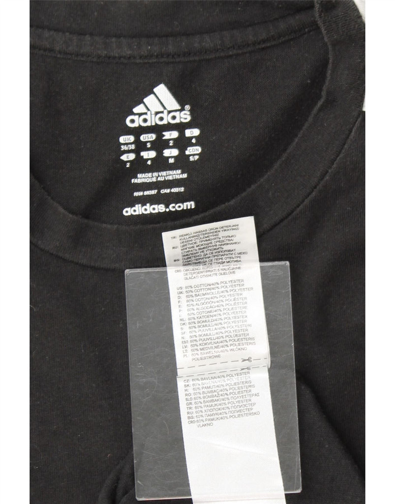 ADIDAS Mens T-Shirt Top UK 36/38 Small Black Cotton Vintage Adidas and Second-Hand Adidas from Messina Hembry 