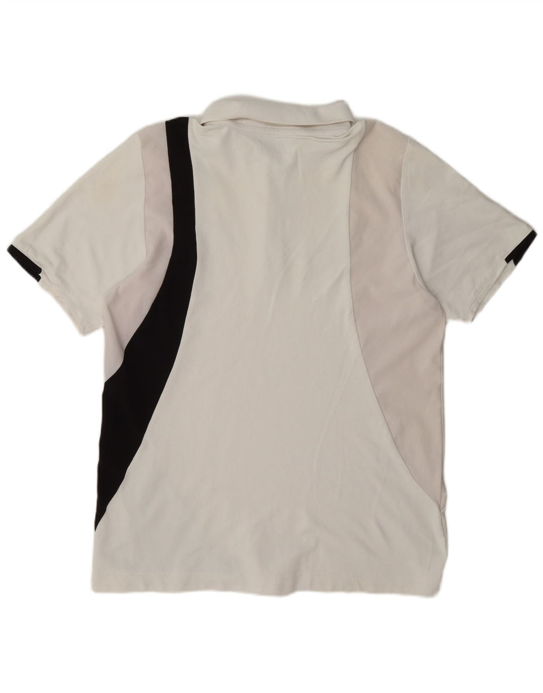 Lotto Mens Polo Shirt Large White Colourblock Nylon