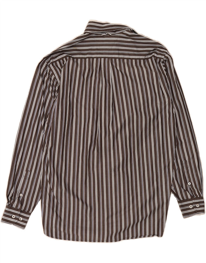 TOMMY HILFIGER Mens Shirt Small Black Striped Cotton Vintage Tommy Hilfiger and Second-Hand Tommy Hilfiger from Messina Hembry 