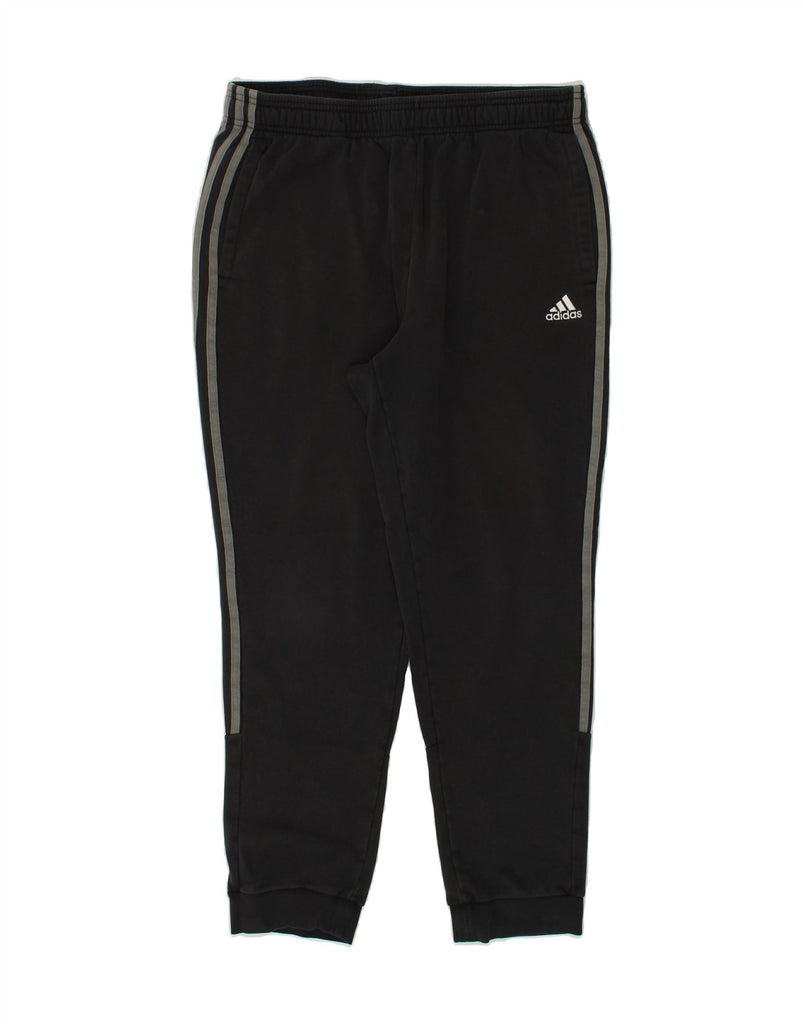 ADIDAS Mens Tracksuit Trousers Joggers Large Black Cotton | Vintage Adidas | Thrift | Second-Hand Adidas | Used Clothing | Messina Hembry 