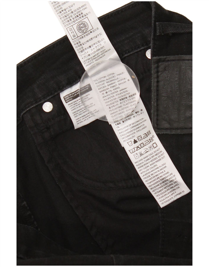 Levi's Womens 712 Slim Jeans W30 L30 Black Cotton