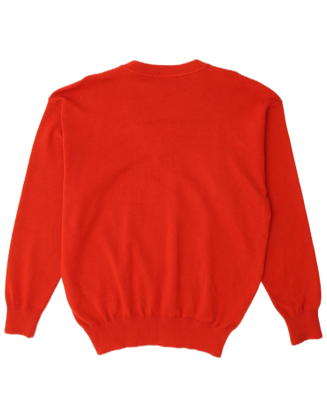 Amerigo Vespucci Mens V-Neck Jumper Sweater XL Red Wool