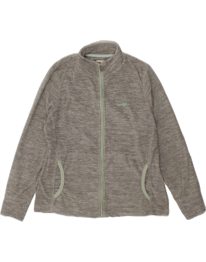 WEIRD FISH Womens Fleece Jacket UK 14 Large Grey Flecked Polyester Vintage Weird Fish and Second-Hand Weird Fish from Messina Hembry 