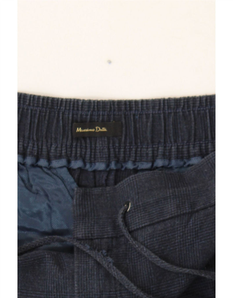 MASSIMO DUTTI Womens Casual Trousers EU 38 Small W30 L28 Navy Blue Check Vintage Massimo Dutti and Second-Hand Massimo Dutti from Messina Hembry 