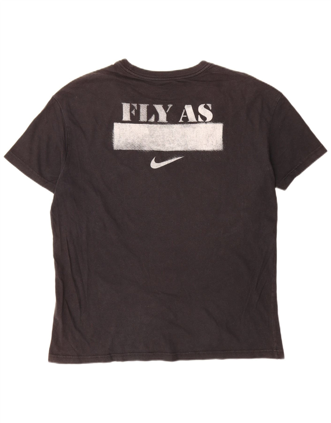 Nike Mens Graphic T-Shirt Top Large Black Cotton