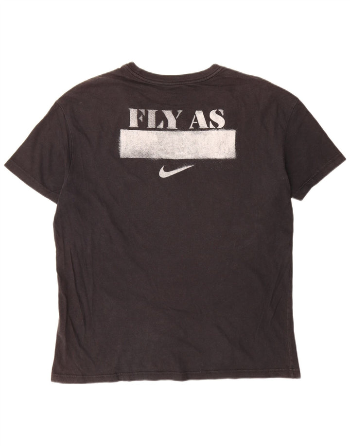Nike Mens Graphic T-Shirt Top Large Black Cotton