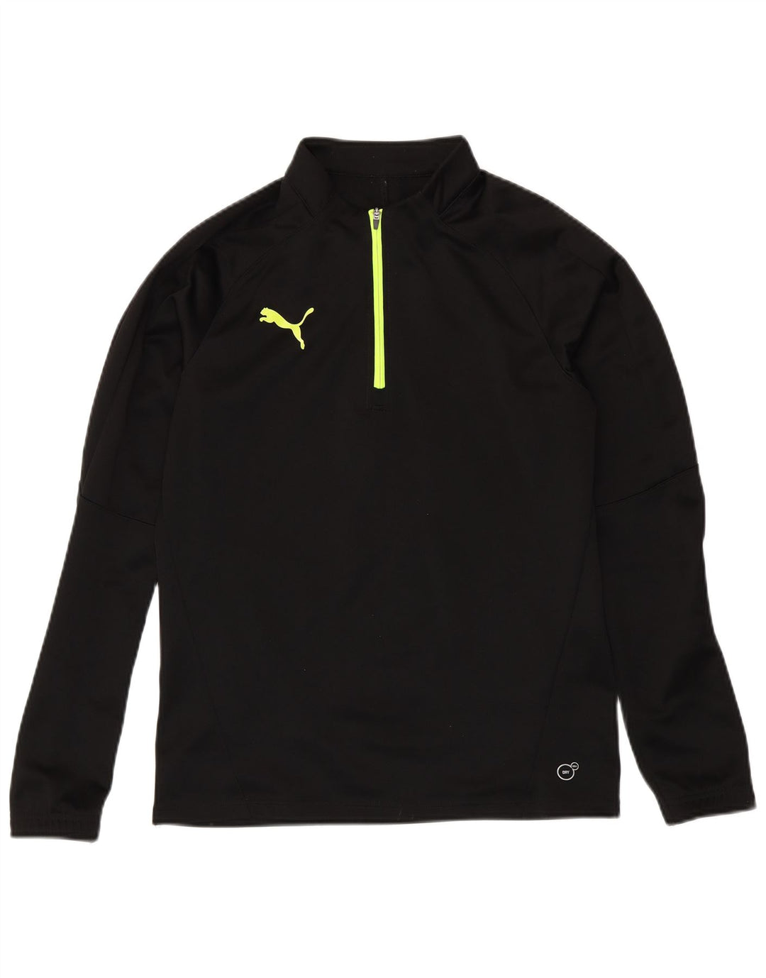 PUMA Mens Zip Neck Pullover Tracksuit Top Small Black