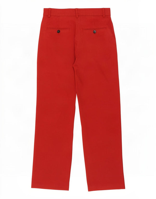 Zara Womens High Waist Loose Fit Casual Trousers XS W25 L28 Red