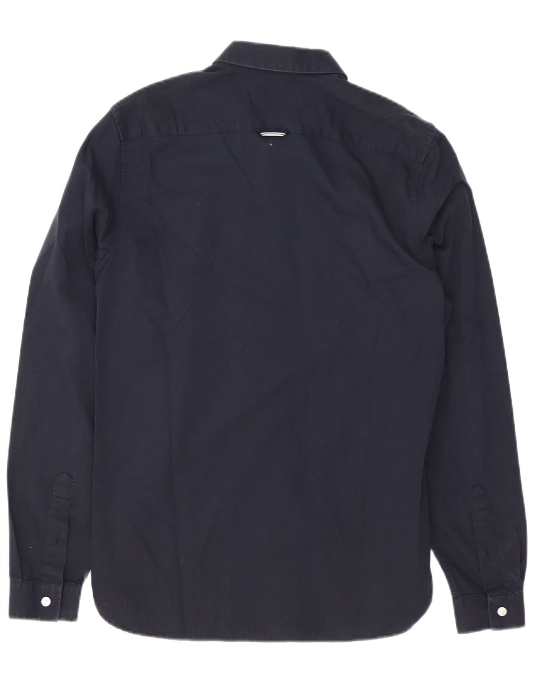 Fred Perry Mens Shirt Small Navy Blue Cotton