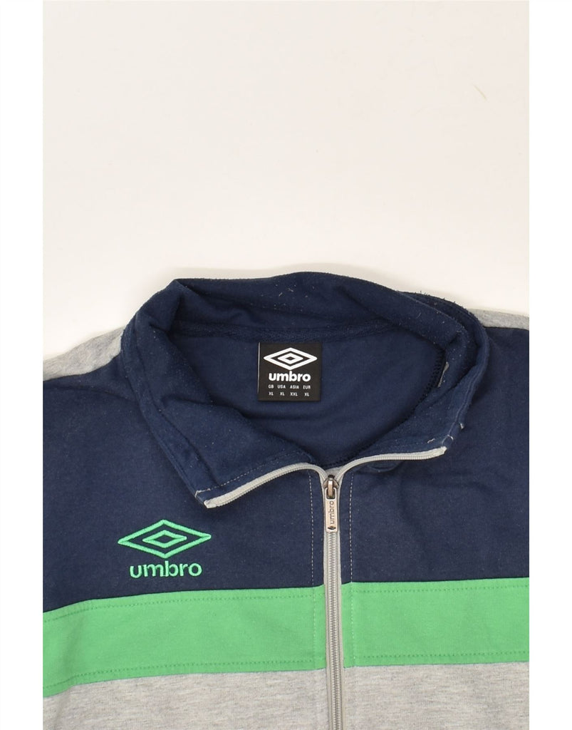 UMBRO Womens Tracksuit Top Jacket UK 18 XL Grey Colourblock | Vintage Umbro | Thrift | Second-Hand Umbro | Used Clothing | Messina Hembry 