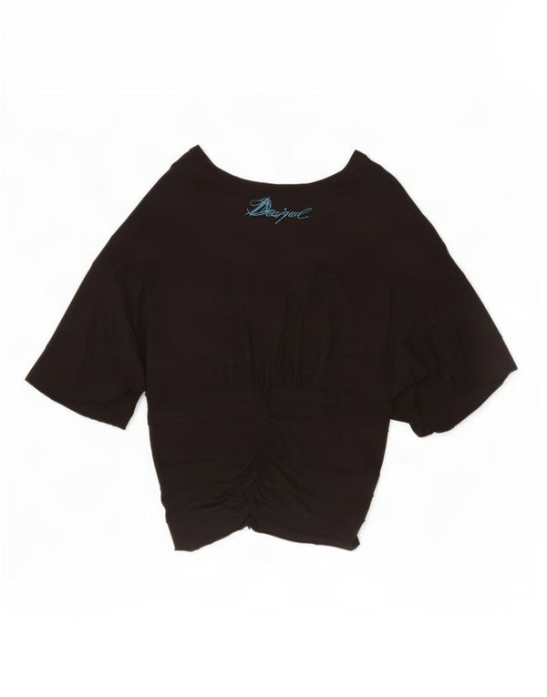 Desigual Womens Batwing Blouse Top UK 14 Large Black Viscose