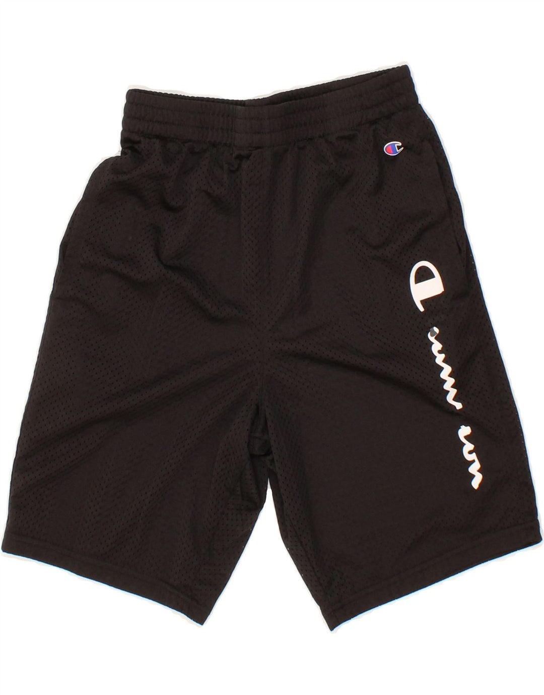 CHAMPION Boys Graphic Sport Shorts 11-12 Years Large Black Polyester Vintage Champion and Second-Hand Champion from Messina Hembry 