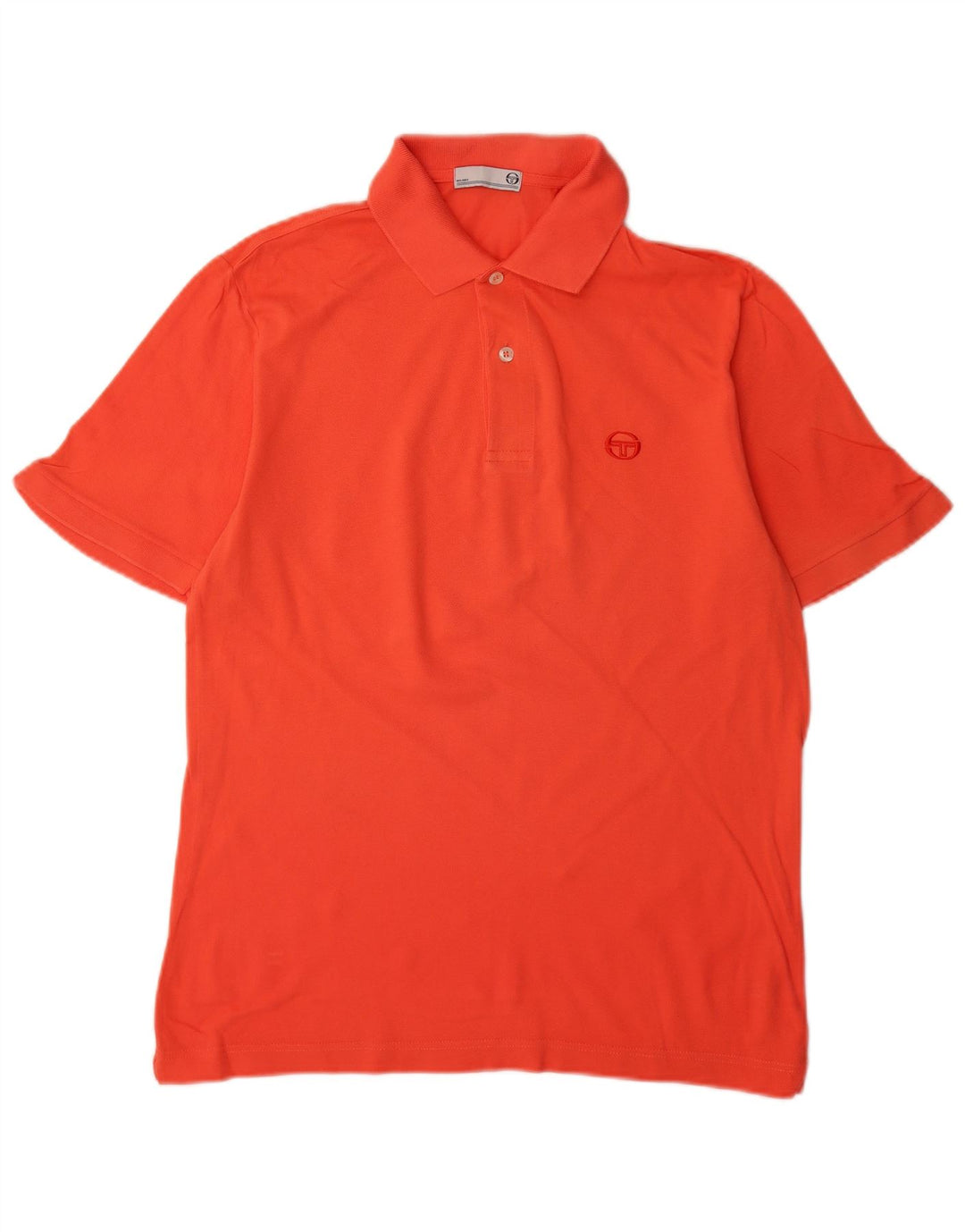 SERGIO TACCHINI Mens Polo Shirt IT 48 Medium Orange Cotton