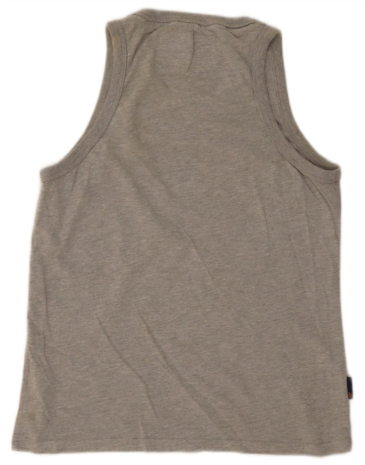 Superdry Mens Graphic Vest Top Large Grey Cotton