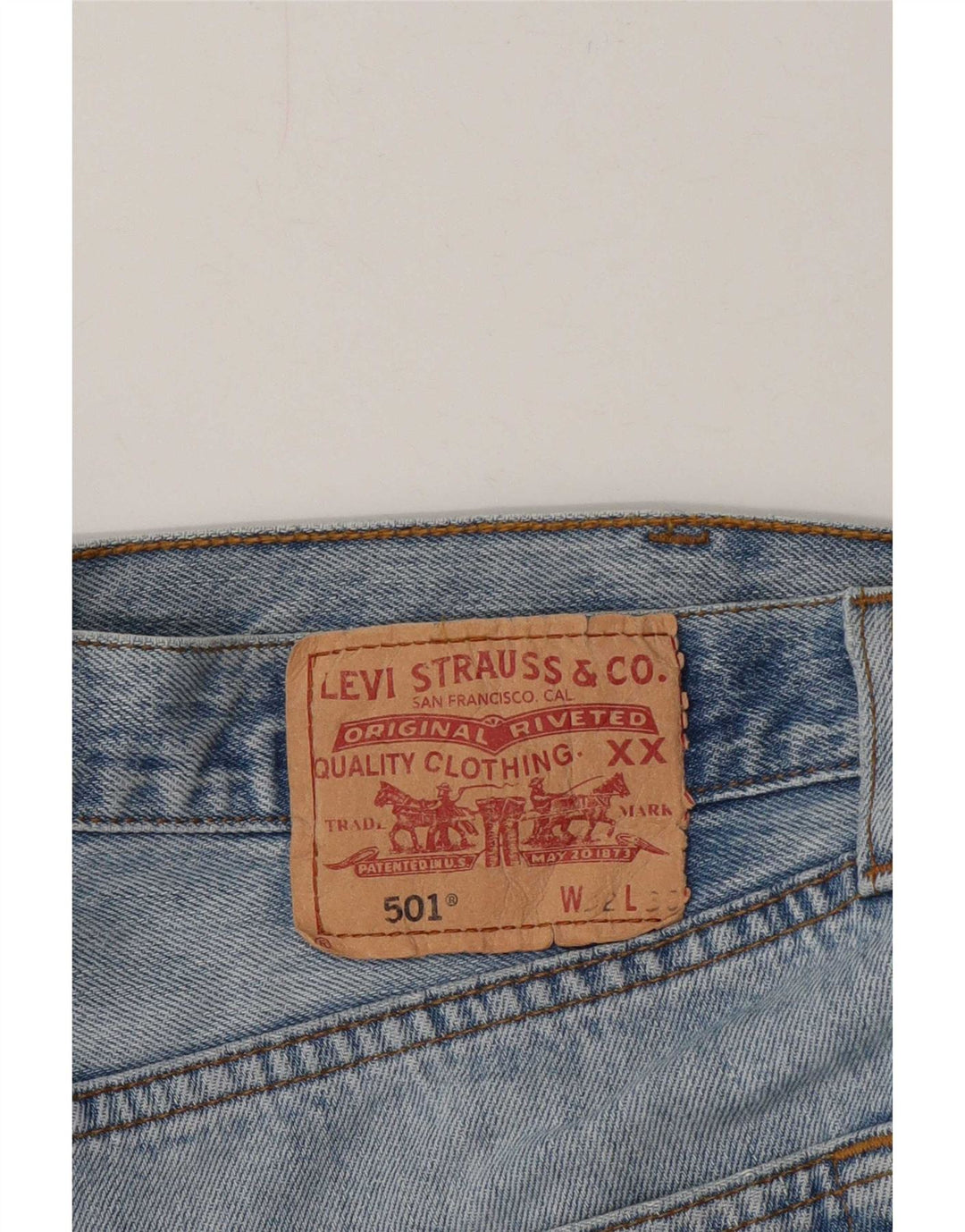Levi's Mens 501 Distressed Denim Shorts Medium W32 Blue