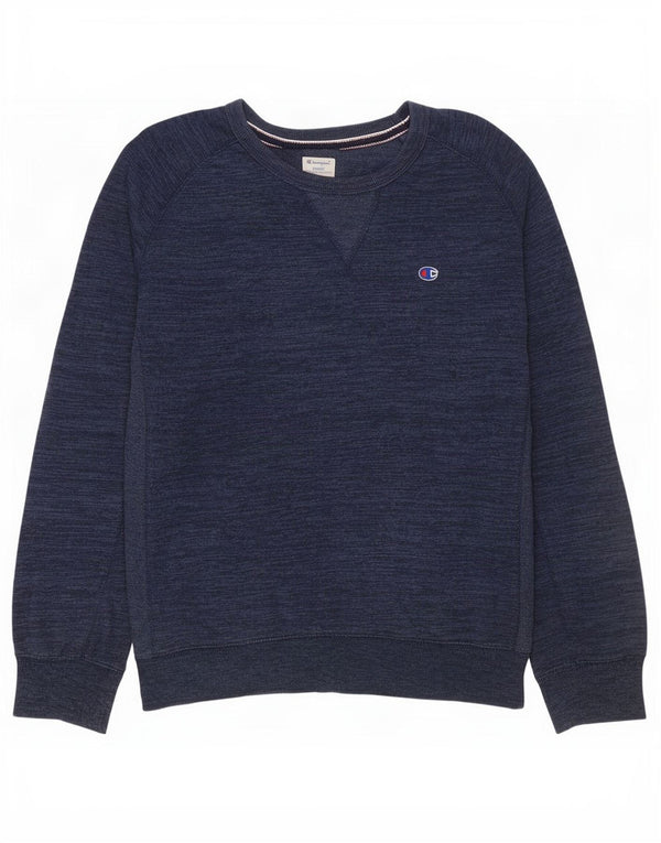 Champion Mens Sweatshirt Jumper XL Navy Blue Flecked Cotton