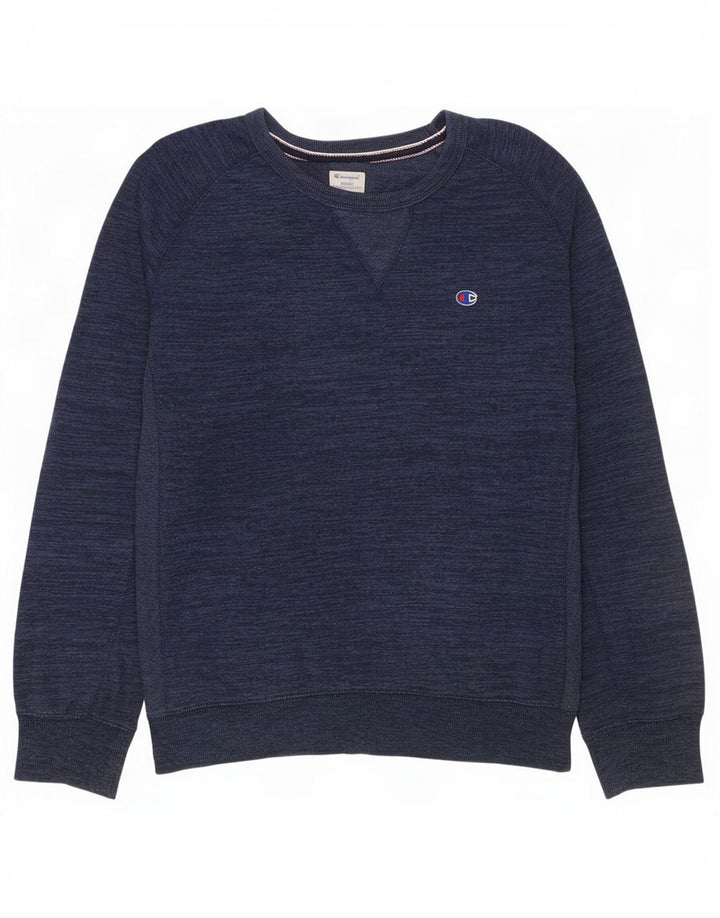 Champion Mens Sweatshirt Jumper XL Navy Blue Flecked Cotton